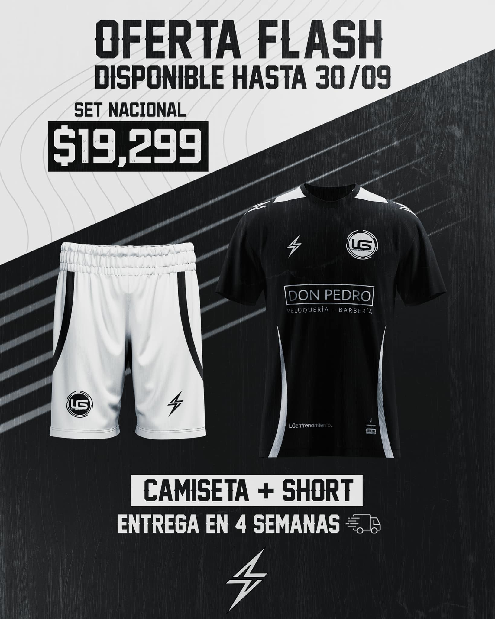 Paquete Oro Camiseta + short Personalizable